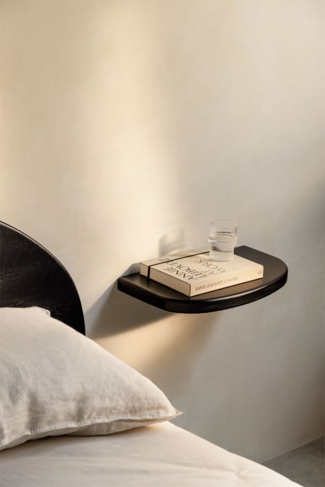 Pack of 2 floating bedside tables 45x25 cm in Agathe mango wood