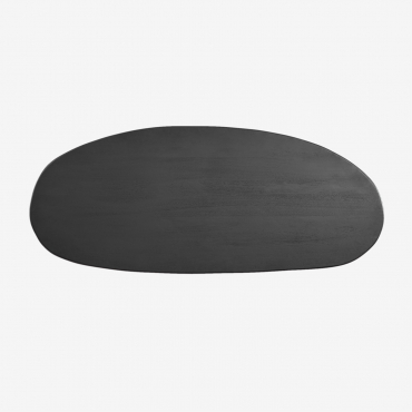Headboard ↔︎180 Cm In Mango Wood Agathe Plain Black & 180 Cm - Sklum