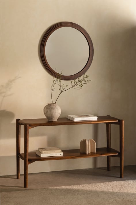 Gina 130x40 cm mango wood hallway console table