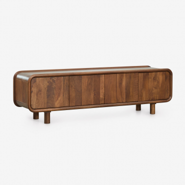 Gina Mango Wood Tv Cabinet 175x45 Cm Dark Handle Wood - Sklum