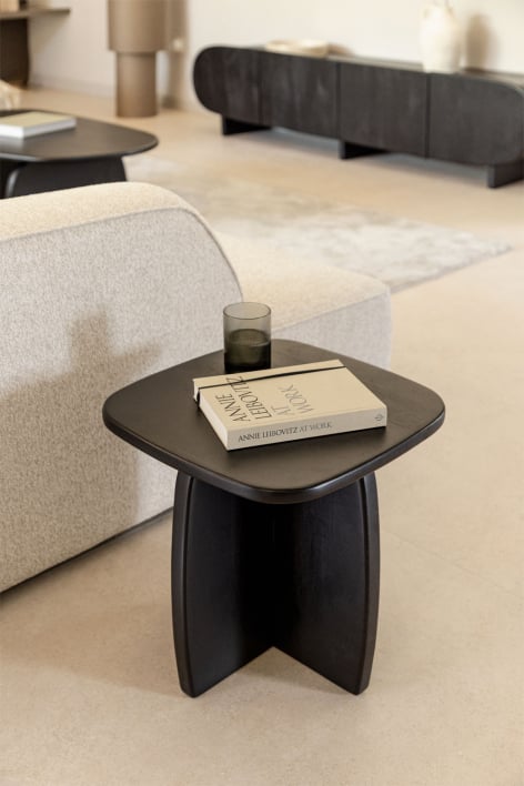 Agathe mango wood side table, 45x45 cm