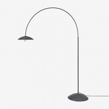 Lomira Iron Outdoor Floor Lamp Grey Graphite - Sklum