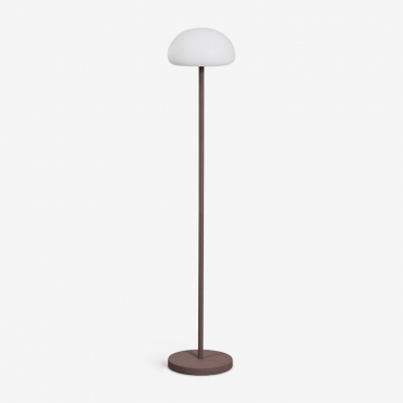 Zeliro Wireless Outdoor Led Floor Lamp In Iron Smoked Brown - Sklum