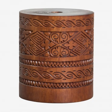 Round Umbrella Base 35ø Cm In Ainsa Wood Dark Brown Wood - Sklum