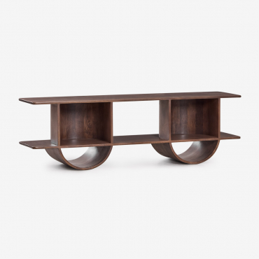 Tv Cabinet 150x35 Cm In Flin Wood Dark Handle Wood - Sklum