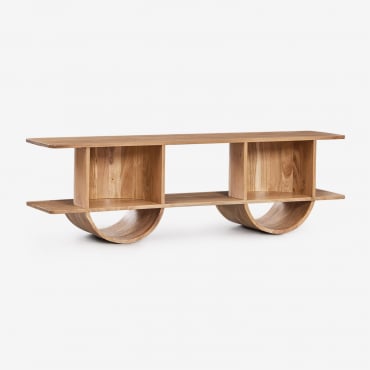 Tv Cabinet 150x35 Cm In Flin Wood Rustic Acacia Brown - Sklum