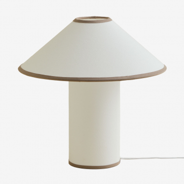 Table Lamp ↑35 Cm In Liduina Linen White - Sklum