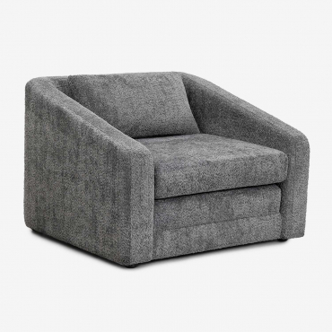 Dalila Bouclé Fabric Sofa Bed Curly Antracita Grey - Sklum