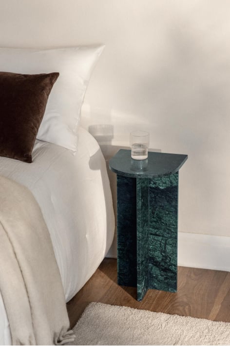 Corwel natural stone nightstand - Green Marble Udaipur