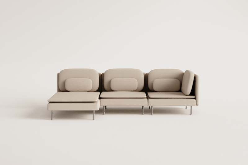 Oriol 3-piece left chaise longue modular sofa
