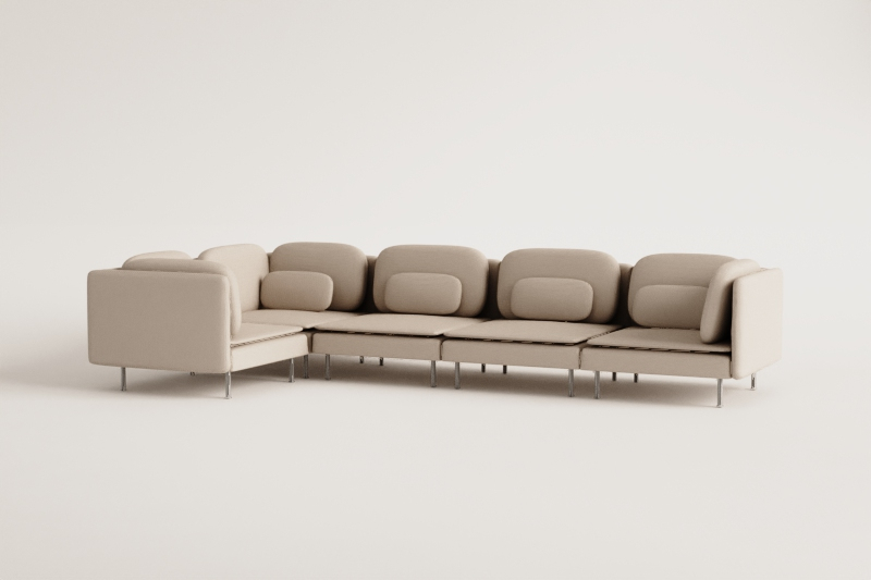 Oriol 5-piece modular corner sofa