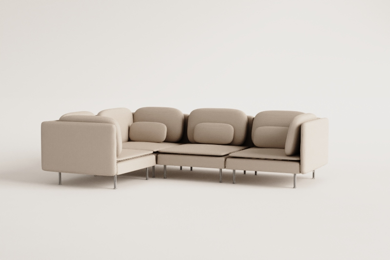 Oriol 4-piece modular corner sofa