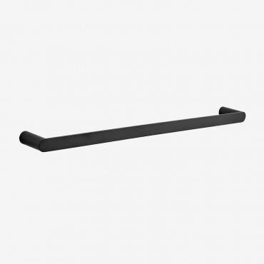 Wall Mounted Towel Rack With Bar ↔︎60 Cm For Bathroom In Stainless Steel Alameda Black - Sklum