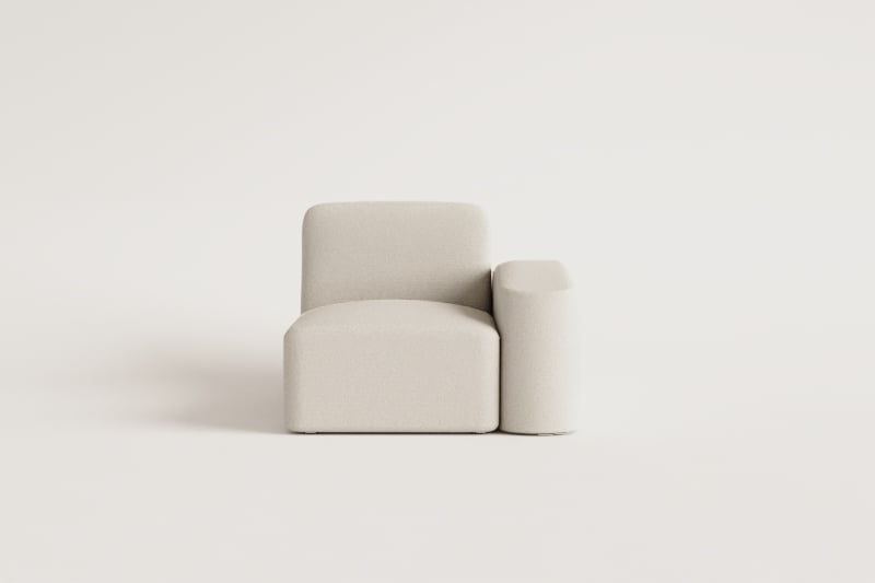 Right corner module for Bastian modular sofa