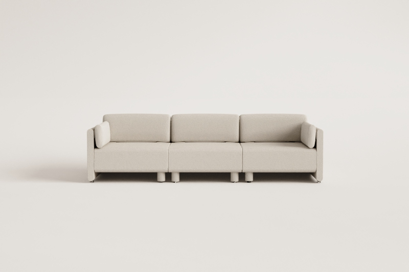 3-piece modular sofa in Artemisa bouclé fabric