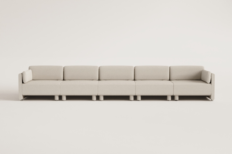 5-piece modular sofa in Artemisa bouclé fabric