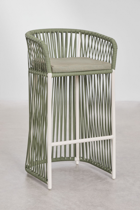 Pack of 4 Sophie high stools - Light Army Green