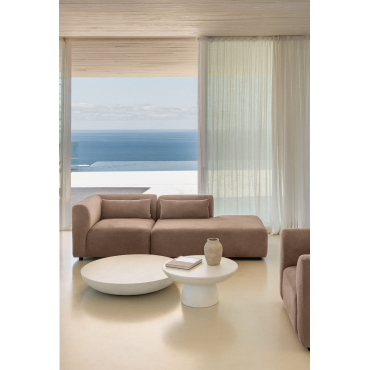 Fogler 2-piece Corner Modular Sofa With Right Chaise Lounge Corduroy Camel Brown - Sklum