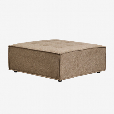 Vermont Fabric Pouf Fabric Sand Brown - Sklum