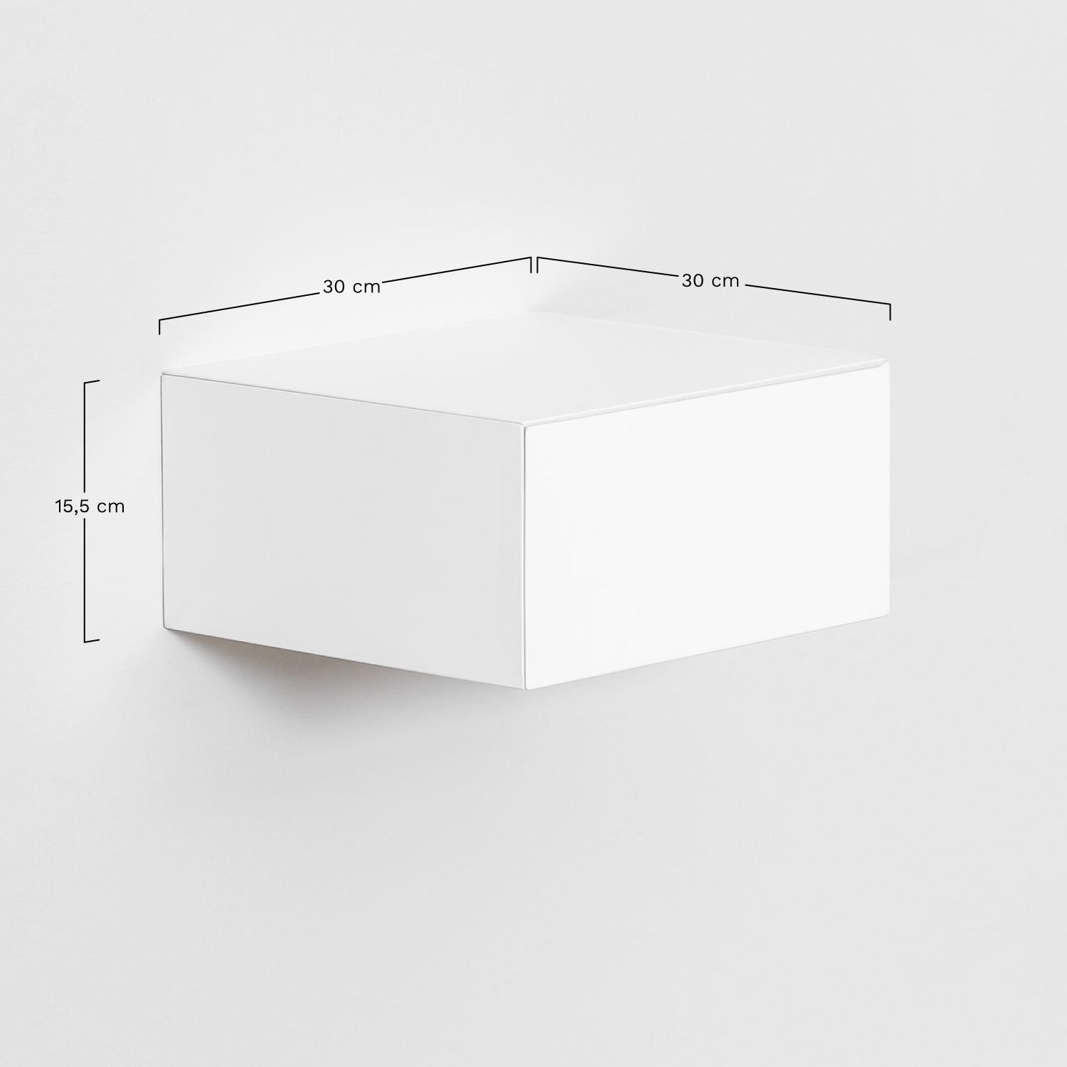 Pack of 2 Florens floating bedside tables, medidas