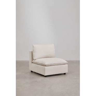 Central Module For Modular Sofa Daniela Fabric Cream Beige - Sklum
