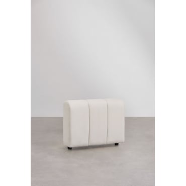 Right Armrest For Modular Sofa In Eliot Bouclé Fabric Bouclé Cream Beige - Sklum