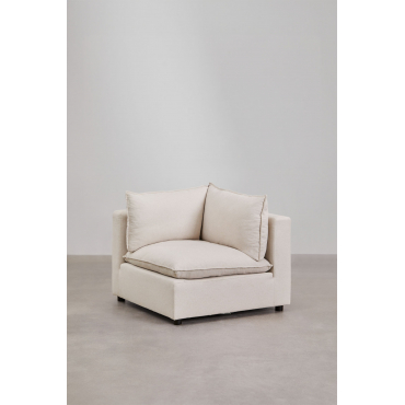 Corner Module For Daniela Modular Sofa Fabric Cream Beige - Sklum