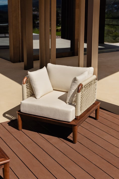 Giulia acacia garden armchair