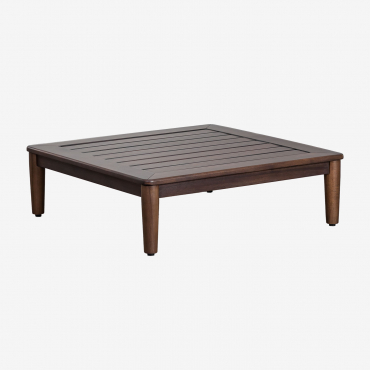 Giulia Square Garden Coffee Table 85x85 Cm In Acacia Dark Acacia Brown - Sklum
