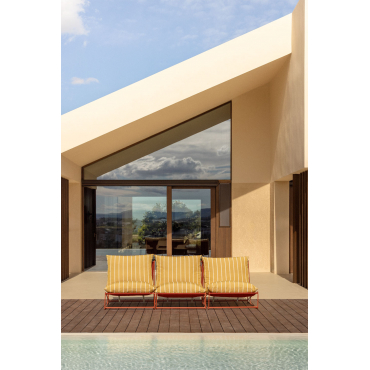 Amaro 3-piece Modular Garden Sofa Honey Yellow - Red Clay - Sklum