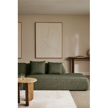 Right Chaise For Cardea Upholstered Modular Sofa Green Sage Bouclé - Sklum