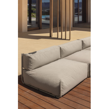 Central Module For The Oporto Modular Garden Sofa Moka Brown - Sklum