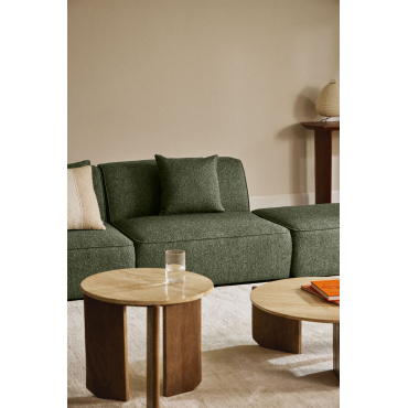 Central Module For Cardea Upholstered Modular Sofa Green Sage Bouclé - Sklum