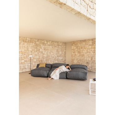 3-piece Modular Garden Sofa Dojans Granite Grey - Sklum