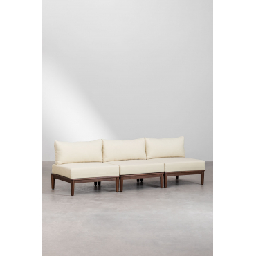 3-piece Modular Sofa In Acacia Giulia Beige Cream - Sklum