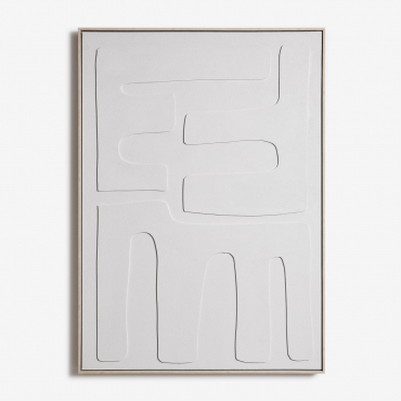 Decorative Painting 100x140 Cm Hand-painted With Aloxen Relief Natural Colors - Sklum