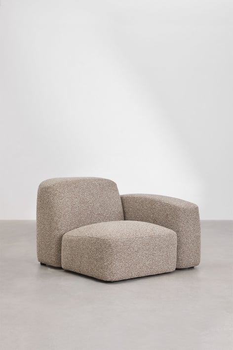 Right corner module for Bastian modular sofa - Moka Brown Bouclé Fabric