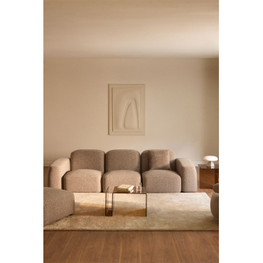Bastian 3-piece Modular Sofa Moka Brown Bouclé Fabric - Sklum