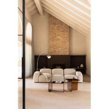 Bastian 3-piece Modular Sofa Thick Chenille White - Sklum