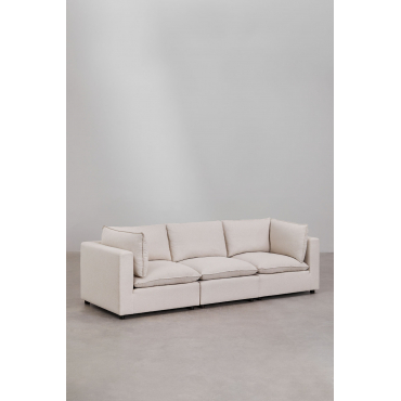 Daniela 3-piece Modular Sofa Fabric Cream Beige - Sklum