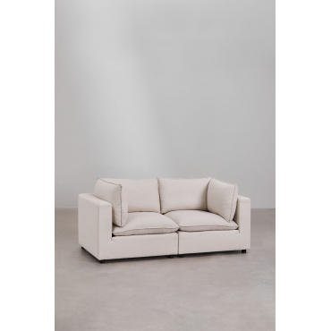 Daniela 2-piece Modular Sofa Fabric Cream Beige - Sklum
