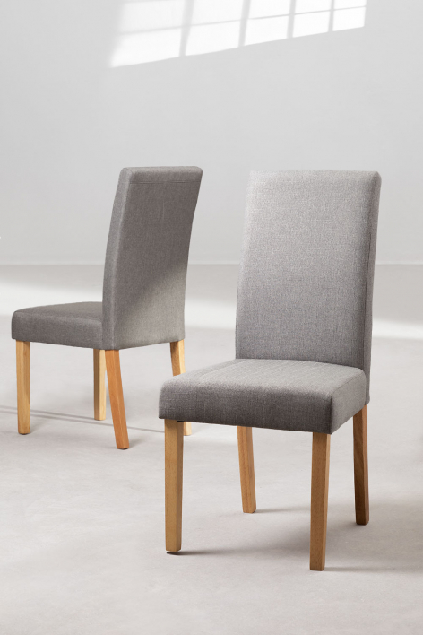 Pack of 2 fabric dining chairs Cindy