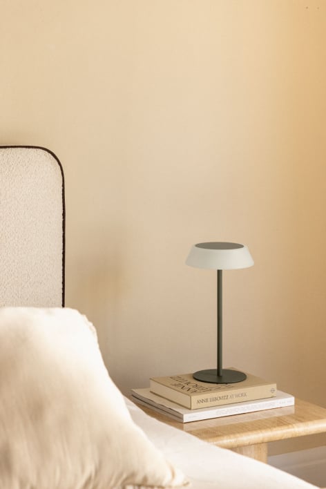 Wireless LED solar table lamp in polyethylene and iron Ulenia