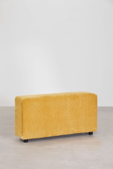 Left armrest low ↑55 cm for Bruna modular sofa - Mustard Chenille