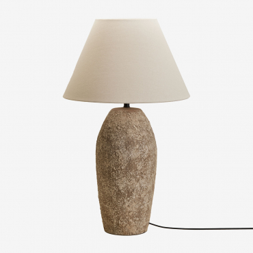 Ceramic And Linen Rolls Brown Sand & ↑70 Cm - Sklum