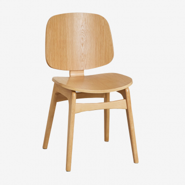 Dining Chair In Wood And Upholstered Canada Natural Wood & Natural Wood - Sklum