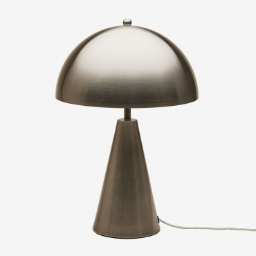 Jaliya Iron Table Lamp Grey Brass - Sklum