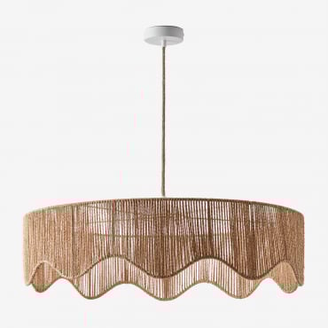 Aoife Woven Paper Pendant Ceiling Lamp Natural - Sklum