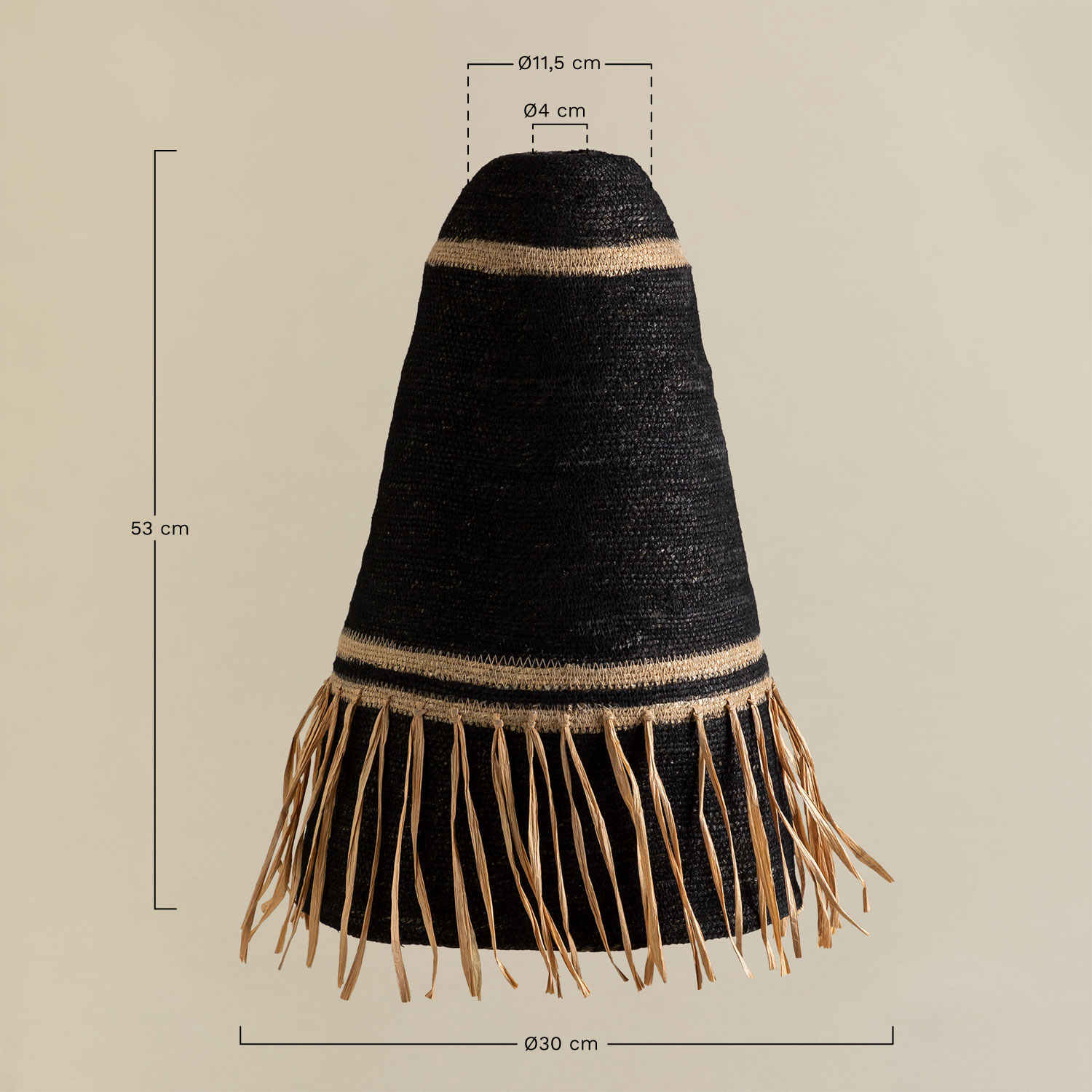 Lampshade Zoe, medidas