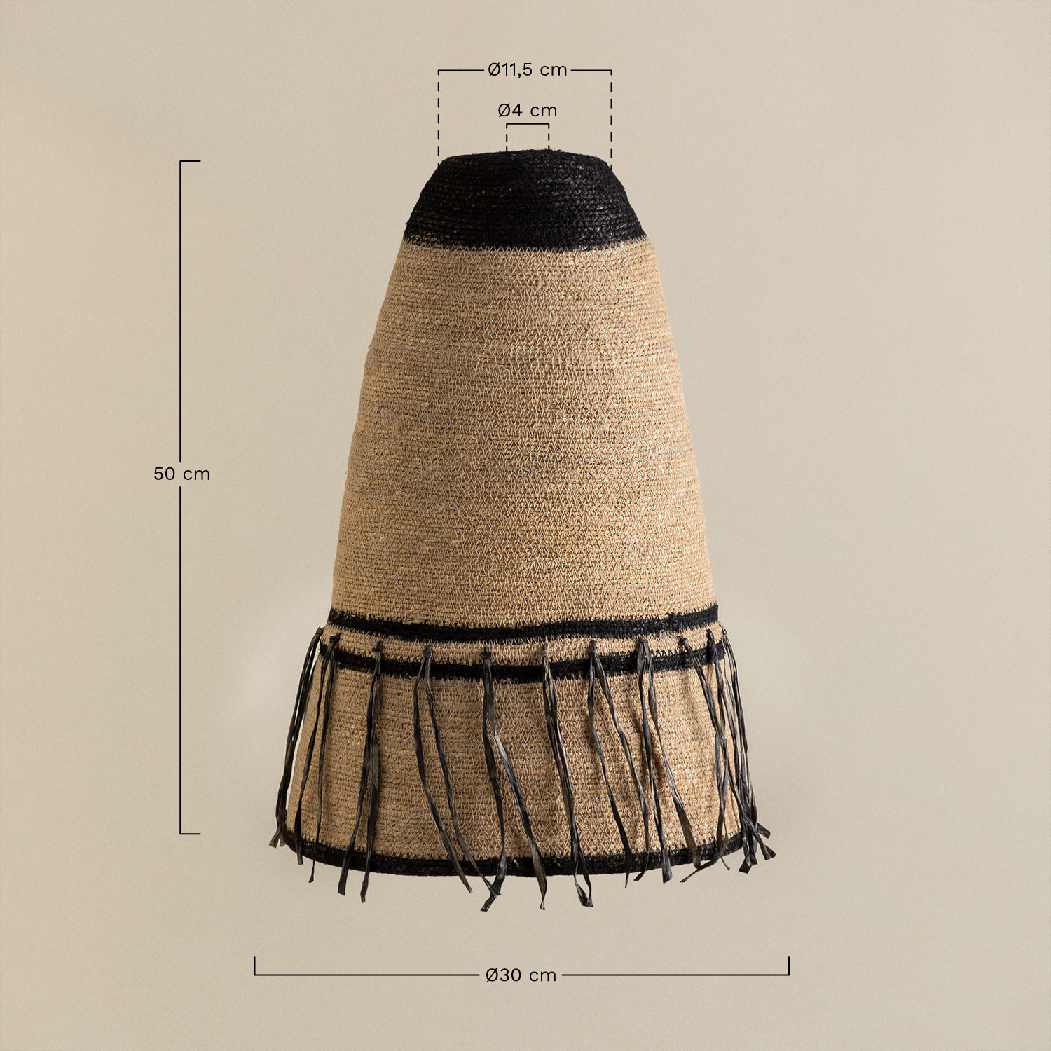 Madelyn lampshade, medidas